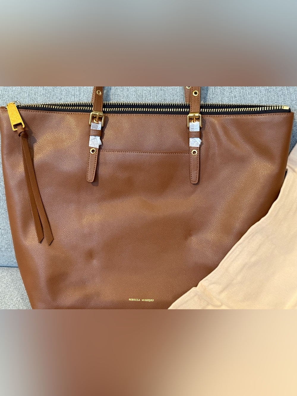 Rebecca Minkoff Chunky Zip Top Tote in Tobacco